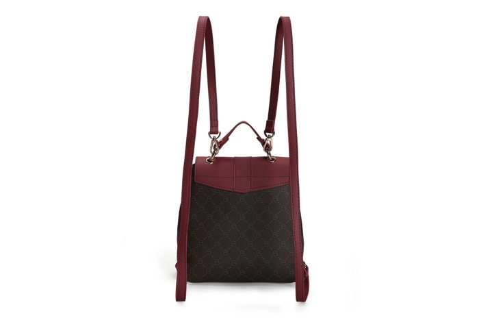 Lucky Bees Mochila 1214 v2 - Marrón, Rojo Claret